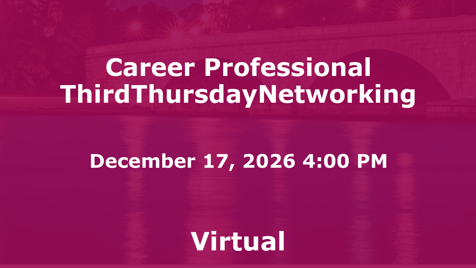 Career Professional ThirdThursdayNetworking event image